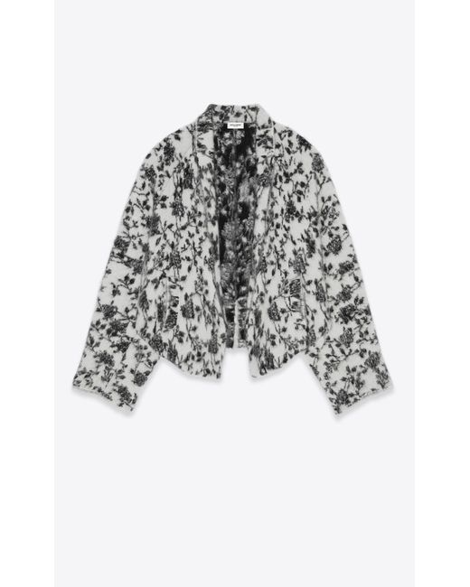 Saint Laurent Kimono Jacket In Brushed Jacquard for Men | Lyst
