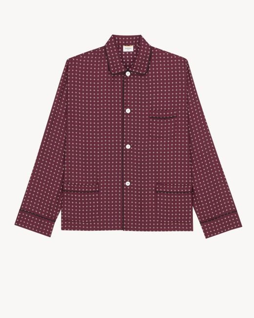 Saint Laurent Purple Pajama Top