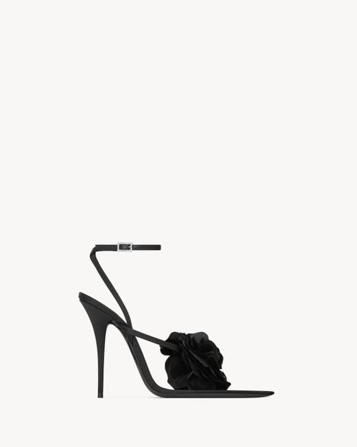 Saint Laurent White Trianon Sandals