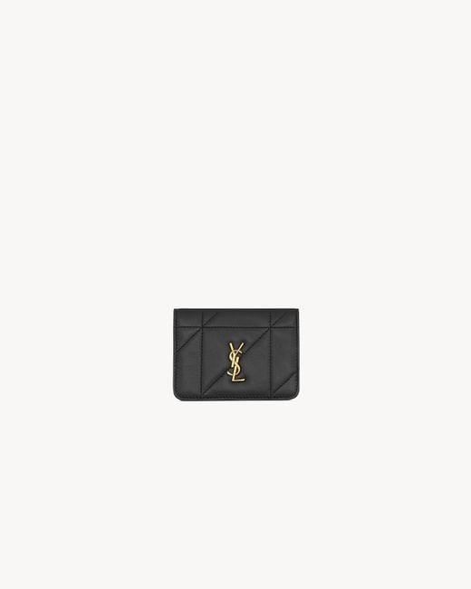 Saint Laurent White Jamie Bi-Fold Card Case