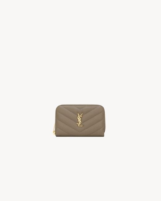 Saint Laurent Natural Cassandre Change Purse