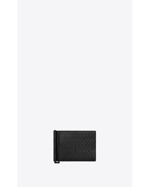 Saint Laurent Le Monogramme Bill Clip Wallet In Embossed Smooth Leather in  Black for Men | Lyst