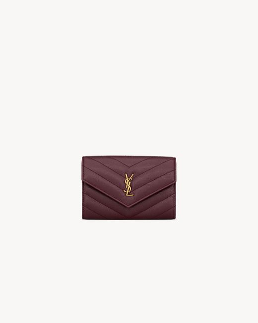 Saint Laurent Purple Cassandre Wallet