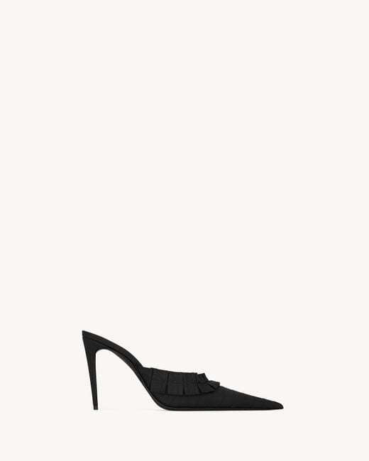 Saint Laurent Black Madeleine Mules