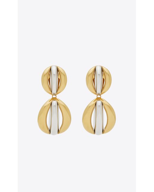 Saint Laurent Metallic Mandarin Earrings
