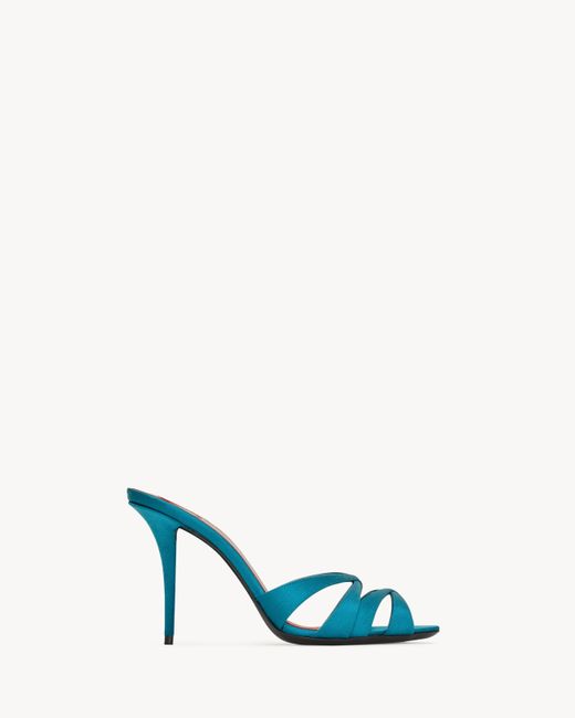 Saint Laurent Blue Chandelle Mules