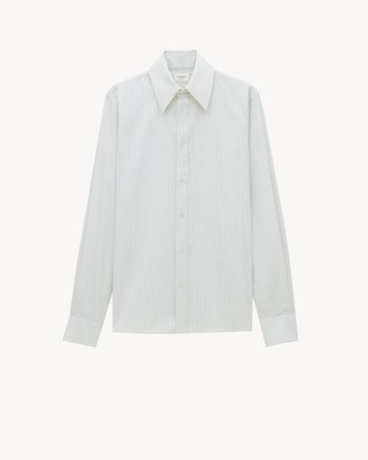 Camicia Cassandre di Saint Laurent in White da Uomo