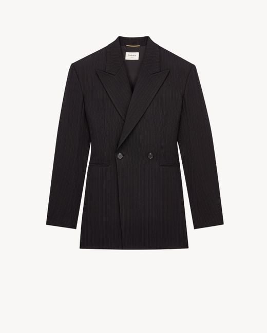 Saint Laurent Black Double-Breasted Jacket