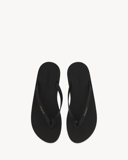 Saint Laurent Black Pool Flip-Flops