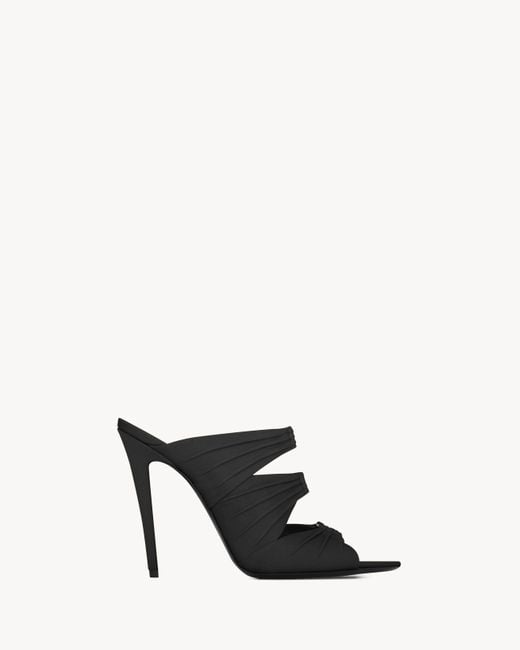 Saint Laurent White Emilie Mules