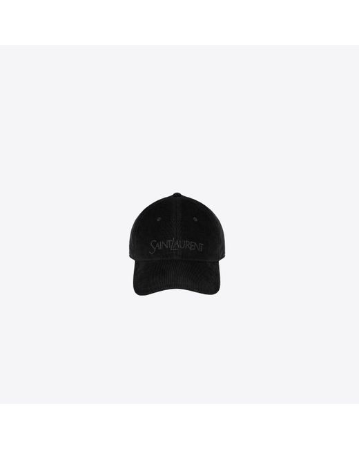 Saint Laurent Black Vintage Cap for men