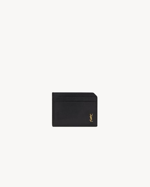 Porte-Cartes Tiny Cassandre Saint Laurent pour homme en coloris Black