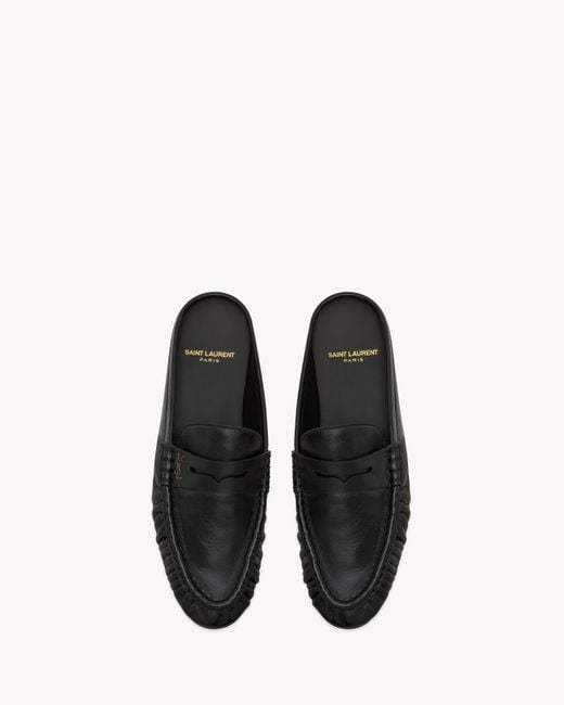Saint Laurent Black Le Loafer Mules