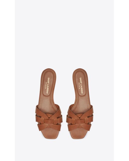 tribute flat sandals in smooth leather