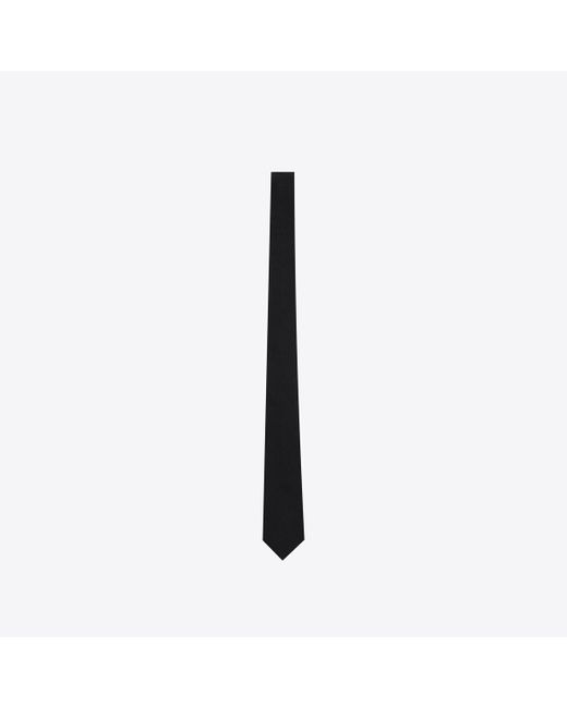Saint Laurent Krawatte aus seidenfaie schwarz in Black für Herren