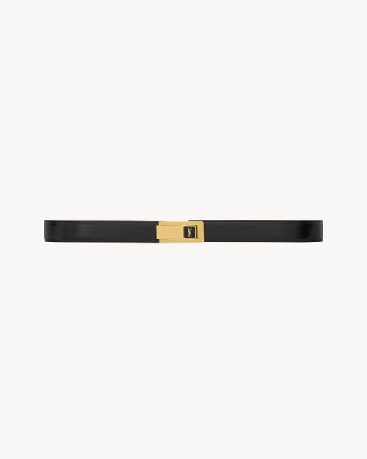 Saint Laurent Black Chariniere Buckle Belt