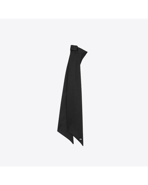 Saint Laurent Black Stirnband aus seidensatin schwarz