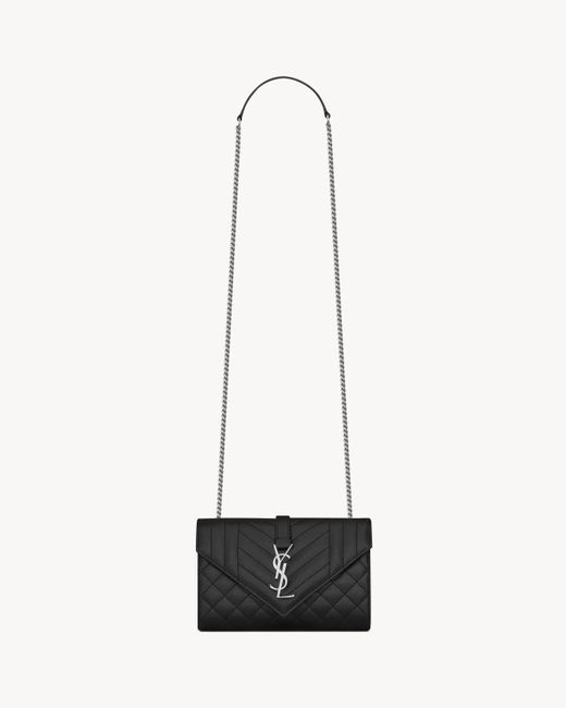 Saint Laurent White "Envelope" Crossbody Bag Small