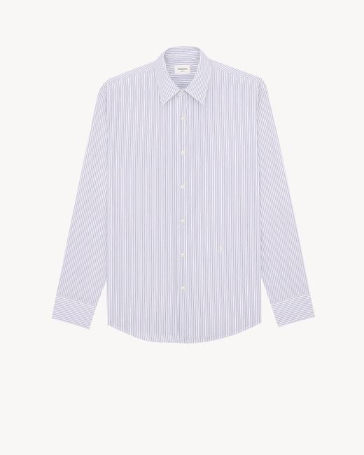 Saint Laurent White Cassandre Shirt for men