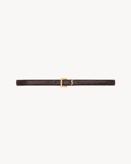 Saint Laurent Natural Cassandre Thin Belt
