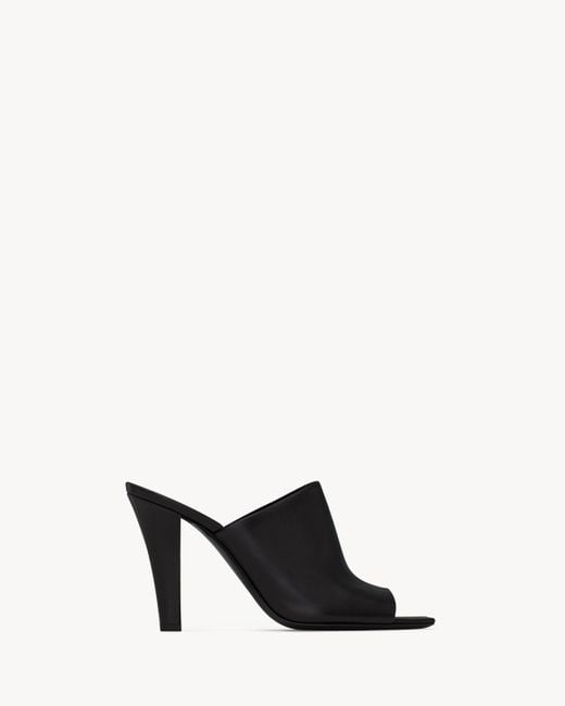 Saint Laurent Saint Laone Sizerent ジル ミュール（スムースレザー） Black