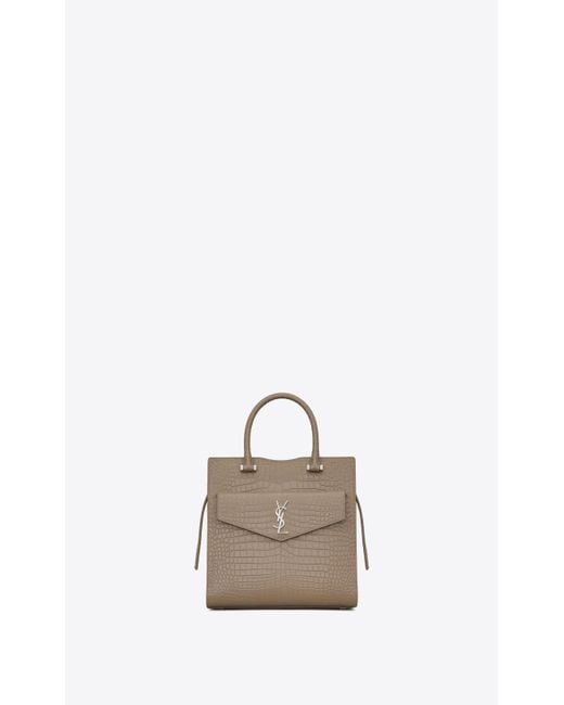 Saint Laurent Gray Uptown Small Tote
