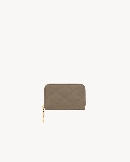 Saint Laurent Natural Cassandre Bijou Change Purse