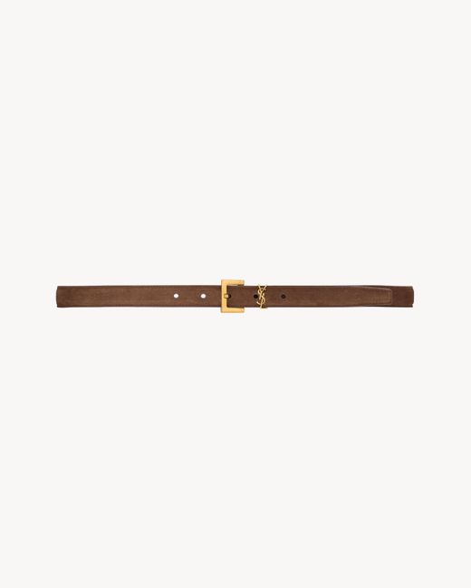 Saint Laurent Natural Cassandre Thin Belt