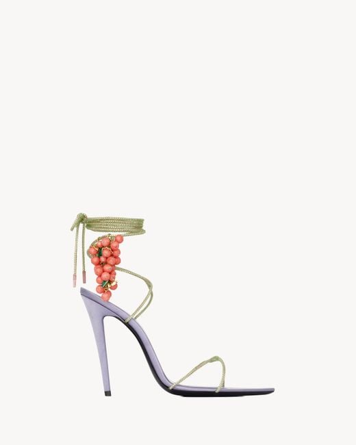 Saint Laurent White Mon Chéri Sandals