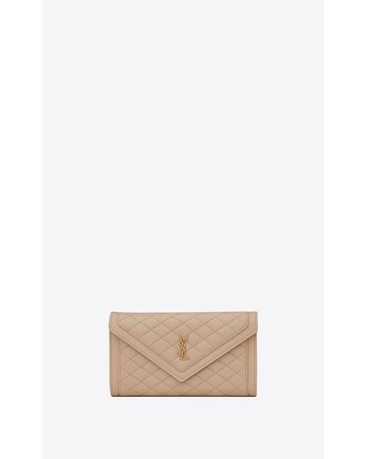 gaby small envelope wallet in quilted lambskin