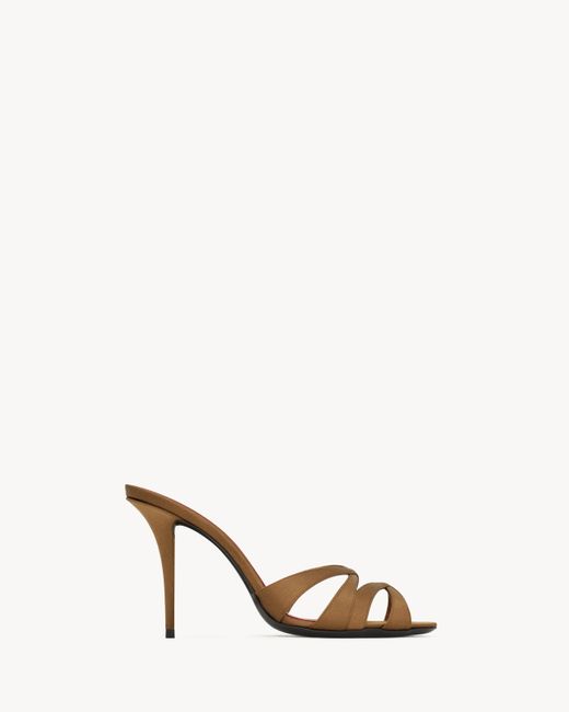 Saint Laurent Natural Chandelle Mules