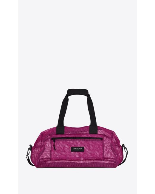 Saint Laurent Slp seesacktasche aus netzstrick und nylon in Pink für Herren
