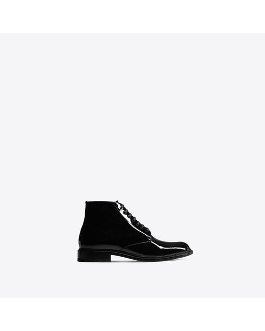 Saint Laurent Black Army Laced Boots for men