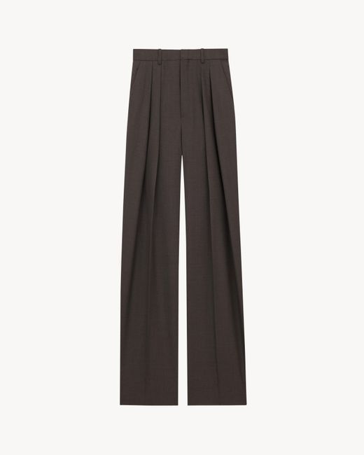 Saint Laurent ワイドパンツ（シネウール） マロン Multicolor