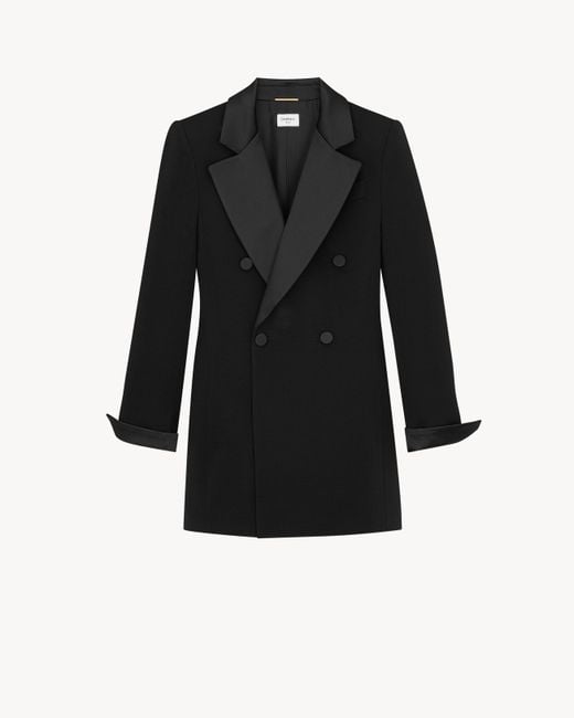 Saint Laurent Black Tuxedo Dress