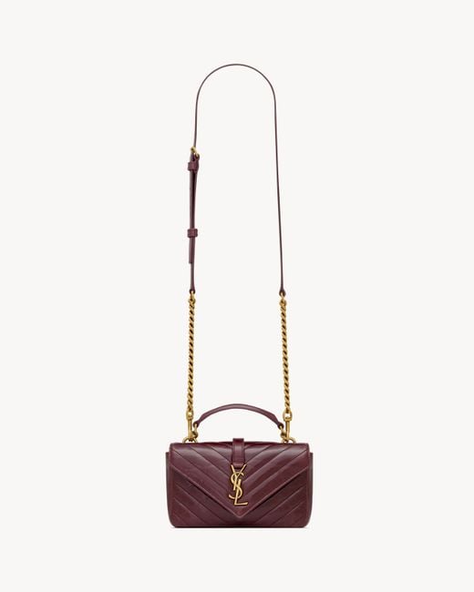 Saint Laurent Brown Saint Laone Sizerent College Mini