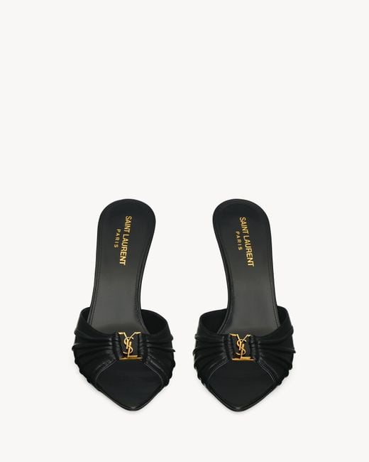 Saint Laurent Saint Laone Sizerent バビロン ミュール（スムースレザー） Black