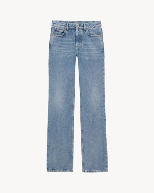 Jeans A Vita Bassa Nico di Saint Laurent in Blue