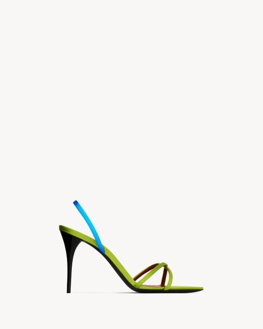 Saint Laurent Multicolor Justify Slingback Sandals
