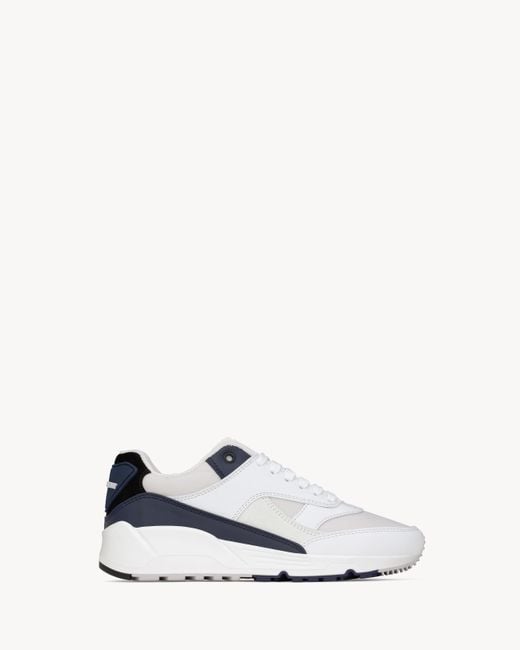 Saint Laurent White Bump Sneakers for men