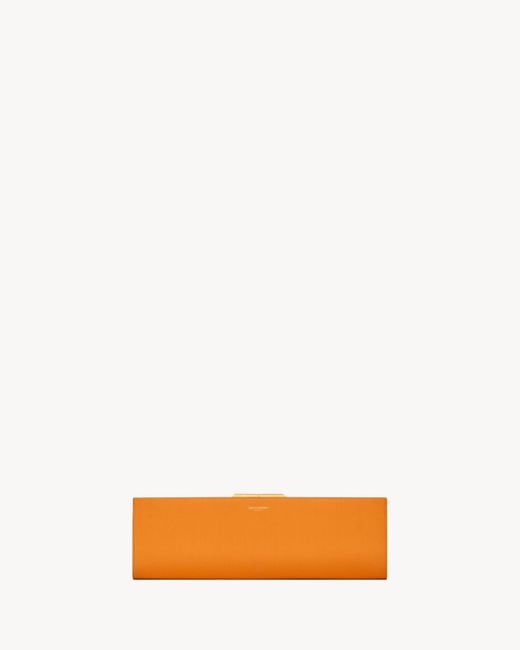 Saint Laurent Saint Laone Sizerent ミッドナイト ラージ クラッチ（サテン） Orange