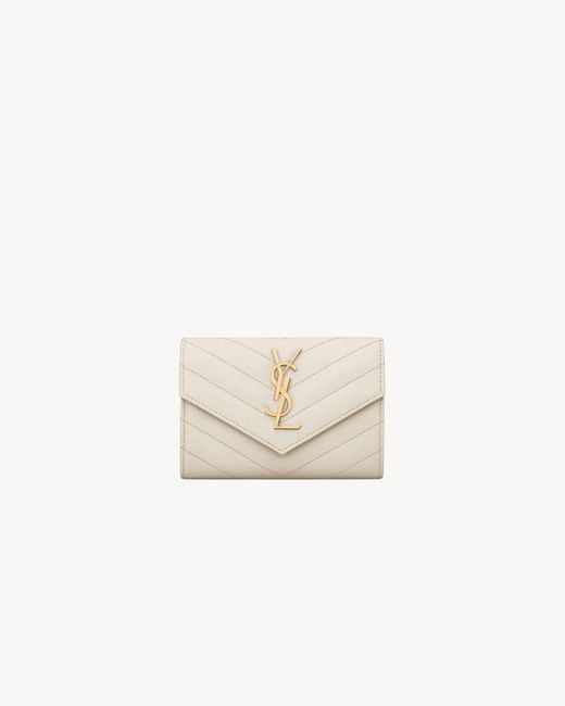 Saint Laurent Multicolor Saint Laone Sizerent Cassandre Matelassé Small Envelope Wallet