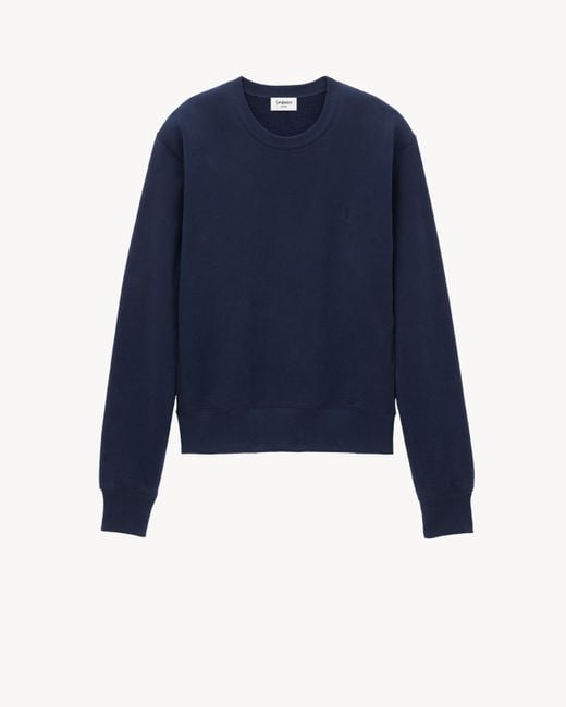Saint Laurent Blue Cassandre Sweatshirt for men