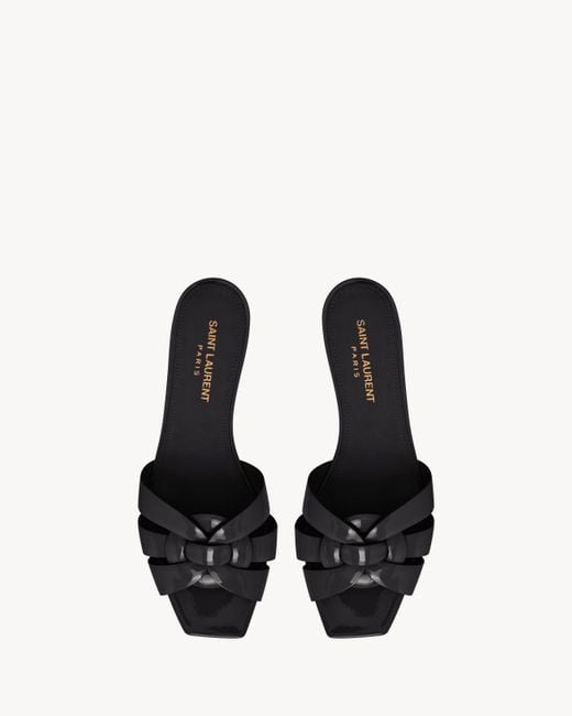 Saint Laurent White Tribute Mules
