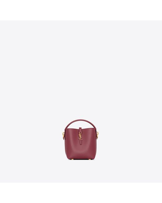 Saint Laurent Red Mini Le 37 Bucket Bag