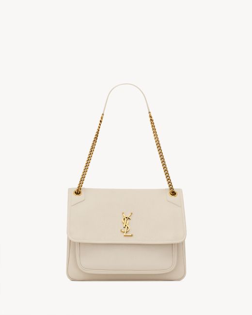 Saint Laurent ニキ ラージ（グレインラムスキン） ホワイト Natural