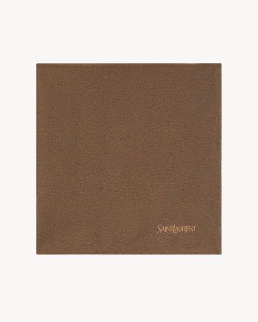 Saint Laurent Brown Pocket Square