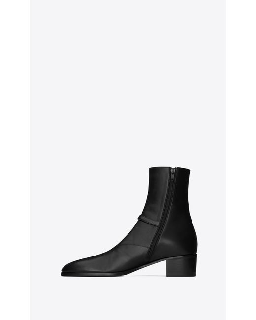 Saint Laurent Black Vlad Zipped Boots for men