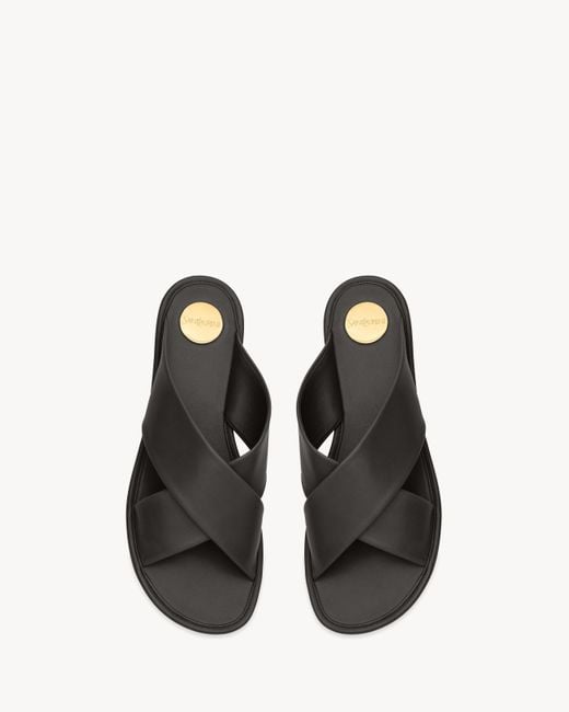 Saint Laurent Black Saint Laone Sizerent Carlyle Slides