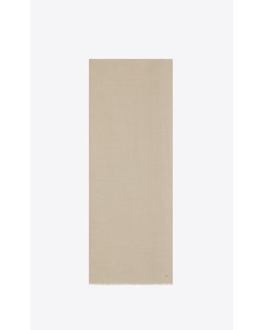 Saint Laurent White Cheche Scarf In Wool, Cashmere And Silk for men
